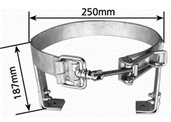 (198722) Adjustable Metal Gas Bottle Holder - Small  250mm Diamater